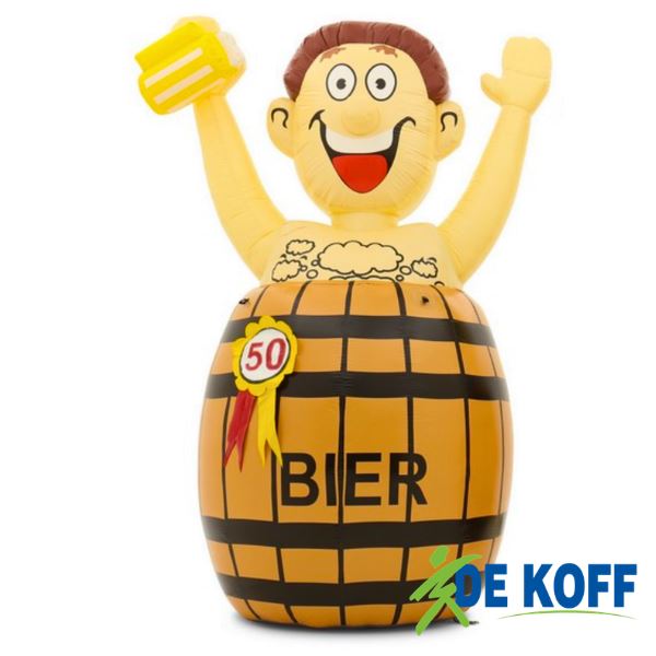 Abraham 4 meter hoog huren in biervat Abraham in biervat